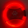 Red LED Light Up Dog Frisbee - Rechargeable & Durable Pet Toy