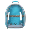 Teal Stylish Transparent PVC Pet Carrier Backpack - Large Capacity, Multi-Use for Birds & Cats(Including Wooden Stick)