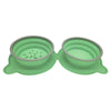 Green Portable Collapsible Pet Bowl Set - Food-Grade Silicone Double Bowl for Dogs & Cats, Anti-Slip & Easy to Clean