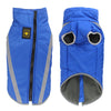Size 2XL Blue Reflective Winter Dog Jacket - Warm & Waterproof Outdoor Coat for Large Breeds