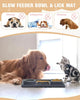Black Multi-Functional Pet Slow Feeder Lick Mat - Durable Food-Grade Silicone Anti-Bite Bowl for Dogs
