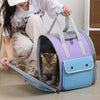 Orange Portable Pet Carrier Backpack - Spacious, Breathable, and Travel-Friendly for Cats and Small Dogs