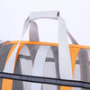Size M Orange And Grey Foldable Pet Carrier Bag - Lightweight, Breathable, and Spacious for All Seasons