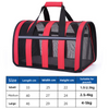 Size L Black and Red Foldable Pet Carrier Bag - Lightweight, Breathable, and Spacious for All Seasons