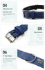 2 PCS Blue Soft Leather Dog Collar - Adjustable & Durable for Medium/Large Dogs S-(48*2.0cm)