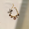 Black 4-PCS Pearl Charm Pet Necklace - Adjustable Bowknot Collar for Small Dogs & Cats (L: 30+5CM)
