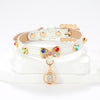 2-PCS Sparkling Rhinestone Bow Cat Collar - Adorable & Safe Pet Collar S