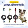 Red Interactive Tire Rope Dog Toy - Heavy Duty Chew Toy for Dental Health & Play