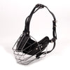 Black Metal Basket Dog Muzzle - Anti-Bite & Anti-Barking - L