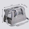 Portable Pet Bag for Small Dogs and Cats - Gray Travel Tote with Pet Mat (44x25x28cm)