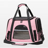 Portable Pet Bag for Small Dogs and Cats - Light pink Travel Tote with Pet Mat (44x25x28cm)