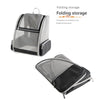 Black Foldable Pet Carrier Backpack - Breathable Mesh Travel Bag for Cats & Small Dogs