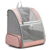 Pink Foldable Pet Carrier Backpack - Breathable Mesh Travel Bag for Cats & Small Dogs