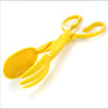 2 Pcs Yellow Pet Poop Scooper with Long Handle - Durable Plastic Waste Picker for Dogs and Cats