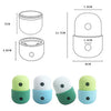 2 Pcs White And Green Interactive Pet Treat Dispensing Ball - Food-Grade Silicone Rolling Toy for Dogs with 1.5 cm Leakage Hole