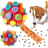 Orange Ball And Colorful Strips Of Fabric Interactive Pet Snuffle Ball - Treat-Dispensing Toy for Dogs and Cats, 20 cm TPR and Felt Fabric for Mental Stimulation