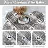 Yellow And White Pet Feeding Mat 45x60cm - Anti-Slip, Durable Diatom Mud Mat for Dogs and Cats, Easy to Clean