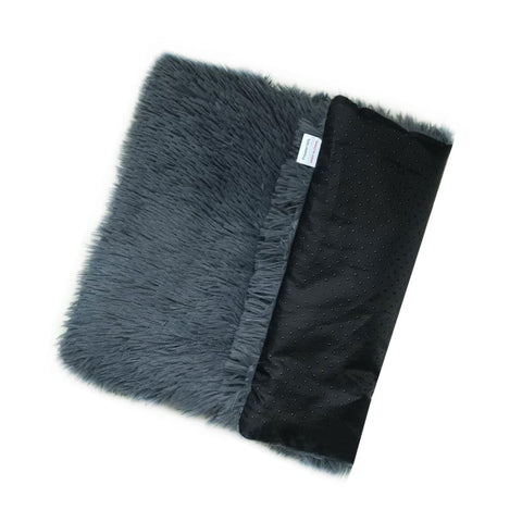 Dark Grey Plush Pet Mat for Dogs and Cats - 70x100cm, Anti-Slip, Warm and Cozy for Autumn and Winter