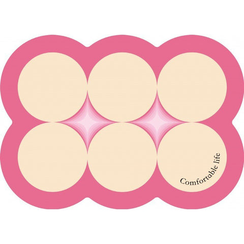 Style 4 Pink And Beige Absorbent Diatomaceous Earth Pet Feeding Mat - Non-Slip & Quick Dry Placemat (50x80cm)