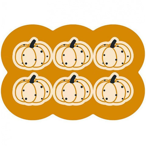 Style 8 Yellow Pumpkin Pattern Absorbent Diatomaceous Earth Pet Feeding Mat - Non-Slip & Quick Dry Placemat (50x80cm)