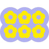 Style 9 Purple And Yellow Flowers Pattern Absorbent Diatomaceous Earth Pet Feeding Mat - Non-Slip & Quick Dry Placemat (50x80cm)