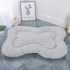 S Grey Rose Velvet Fish Scale Pet Bed - Creative Bone-Shaped Soft and Cozy Dog & Cat Nest