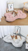 M Grey Rose Velvet Fish Scale Pet Bed - Creative Bone-Shaped Soft and Cozy Dog & Cat Nest