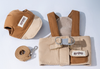 S Brown Pet Sun Hat with Adjustable Strap + Leash & Harness 3-Piece Set - Breathable Summer Cap for Dogs & Cats with Ear Holes