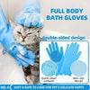Blue 6-Piece Dog Grooming Bath Set - Absorbent Microfiber Towels & Wash Mitts for Shiny Coats