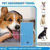Grey 6-Piece Dog Grooming Bath Set - Absorbent Microfiber Towels & Wash Mitts for Shiny Coats