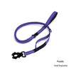 Purple Shock Absorbing Dog Leash with Reflective Stitching - 135cm for Small to Large Dogs