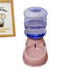 Pink Automatic Pet Feeder and Drinker Combo for Cats and Small Dogs - 2 in 1 Detachable Design