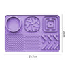 Pet Slow Feeder Lick Mat with Suction Cups - Anti-Anxiety Dog Feeding Mat(Purple)