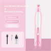 Electric Pet Hair Clipper with Type-C Charging, LED Light, and Grooming Accessories(pink)