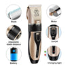 Professional Pet Grooming Hair Clipper Kit - Rechargeable, Low Noise, with Ceramic Blades & 5-Speed Adjustment(Gray)