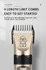 Professional Pet Grooming Hair Clipper Kit - Rechargeable, Low Noise, with Ceramic Blades & 5-Speed Adjustment(White)