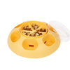 Interactive Pet Slow Feeder & Puzzle Toy - Press to Dispense Food, Improves Digestion(yellow)