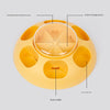 Interactive Pet Slow Feeder & Puzzle Toy - Press to Dispense Food, Improves Digestion(yellow)