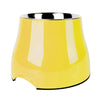 Elevated Pet Feeding Bowl with Stainless Steel Inner - Promotes Healthy Digestion & Reduces Neck Strain(Yellow)