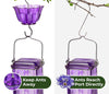 Elegant Hanging Hummingbird Feeder - Decorative Glass Nectar Bottle with Ant Moat, 6 Feeding Ports(Green)