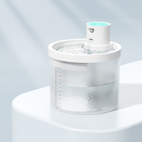 Blue Wireless Automatic Pet Water Fountain - 2.2L Motion Sensor Dispenser