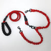 Red Pet Double-Ended Rope + 1.5M Leash - Easy to walk two dogs, tangle-free design