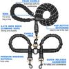 Purple Pet Double-Ended Rope + 1.5M Leash - Easy to walk two dogs, tangle-free design
