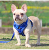 Blue Reflective Mesh Dog Harness and Leash Set - Adjustable No-Pull Vest - S