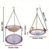 Pink Easy Clean Hanging Bird Feeder - Double Layer Durable Plastic Design for Patios