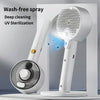 Pink Rechargeable Pet Grooming Brush with UVC Sterilizer & Mist Spray