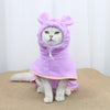 Purple Hooded Dog Bathrobe - Super Absorbent, Adjustable Fit, Cozy Pet Towel (Size : M)