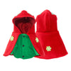 Christmas Dog Costume - Festive Hooded Cape & Green Jumpsuit Outfit (Size : XL)