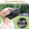 2 Pcs Size L Grey Breathable Mesh Dog Muzzle - Anti-Barking, Biting & Chewing - Adjustable & Comfortable Nylon Muzzle for Dogs