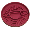 Red Silicone Planet Slow Feeder Dog Bowl - 2-in-1 Anti-Choke Lick Mat for Healthy Eating & Fun